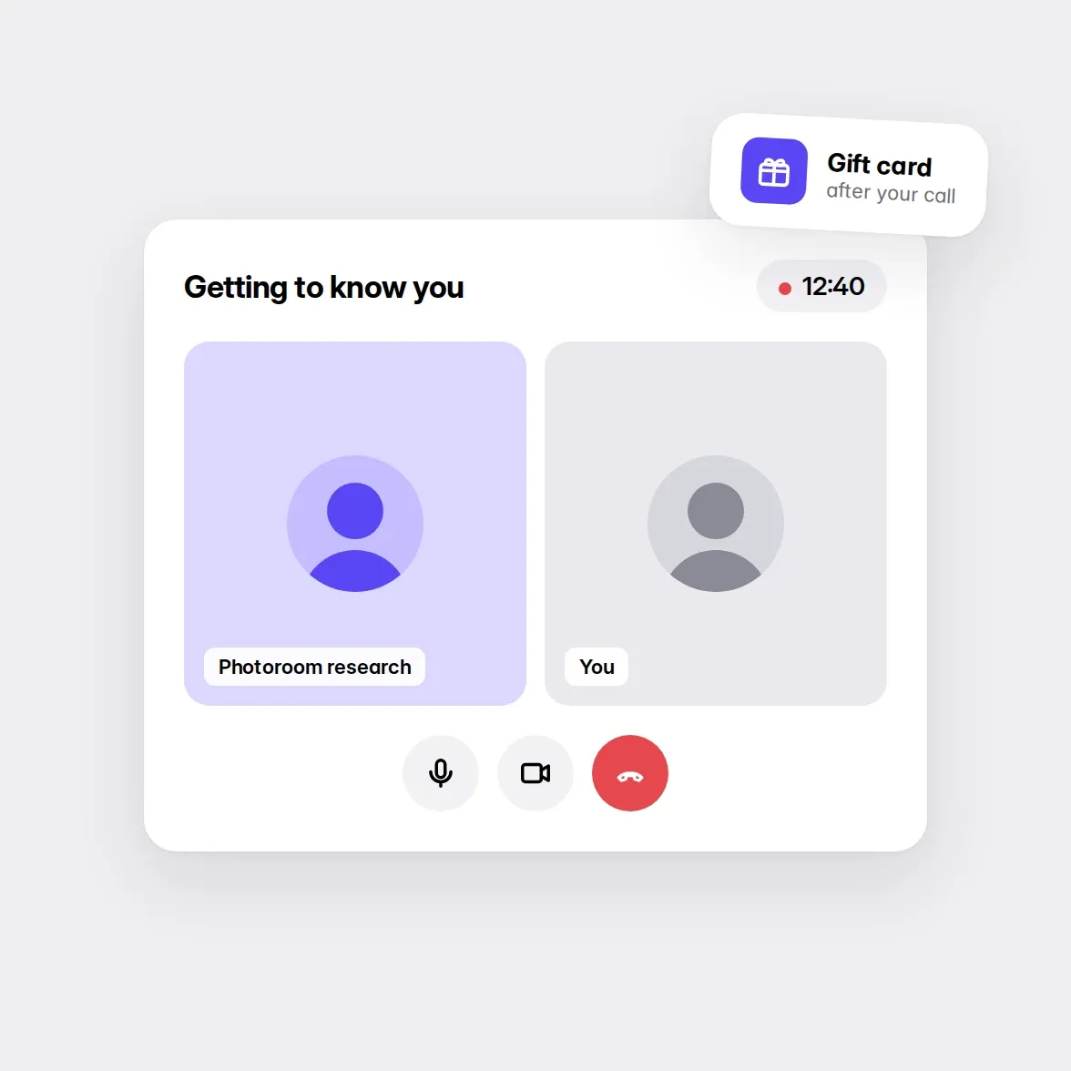 Tell us about yourself in a 15-minute call (with a gift card at the end) 