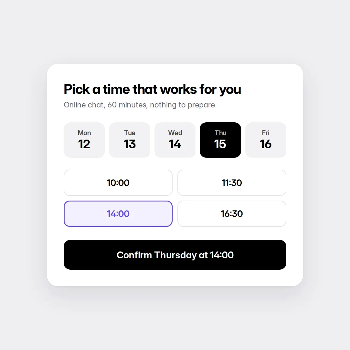 Schedule and participate in an online chat 