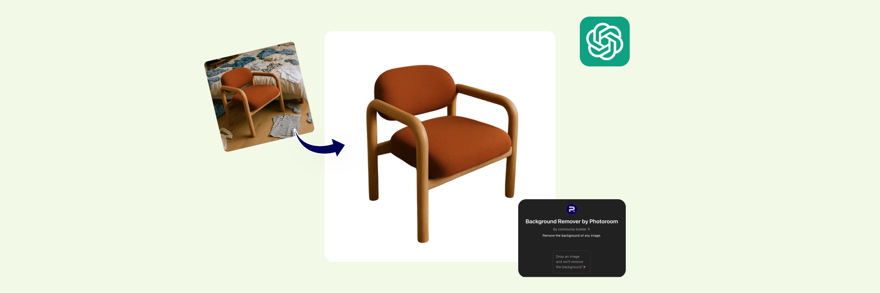 Remove backgrounds with ChatGPT 5 using Photoroom